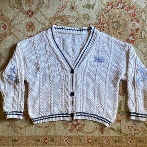 Taylor Swift Folklore White Cable Knit Cardigan Sweater